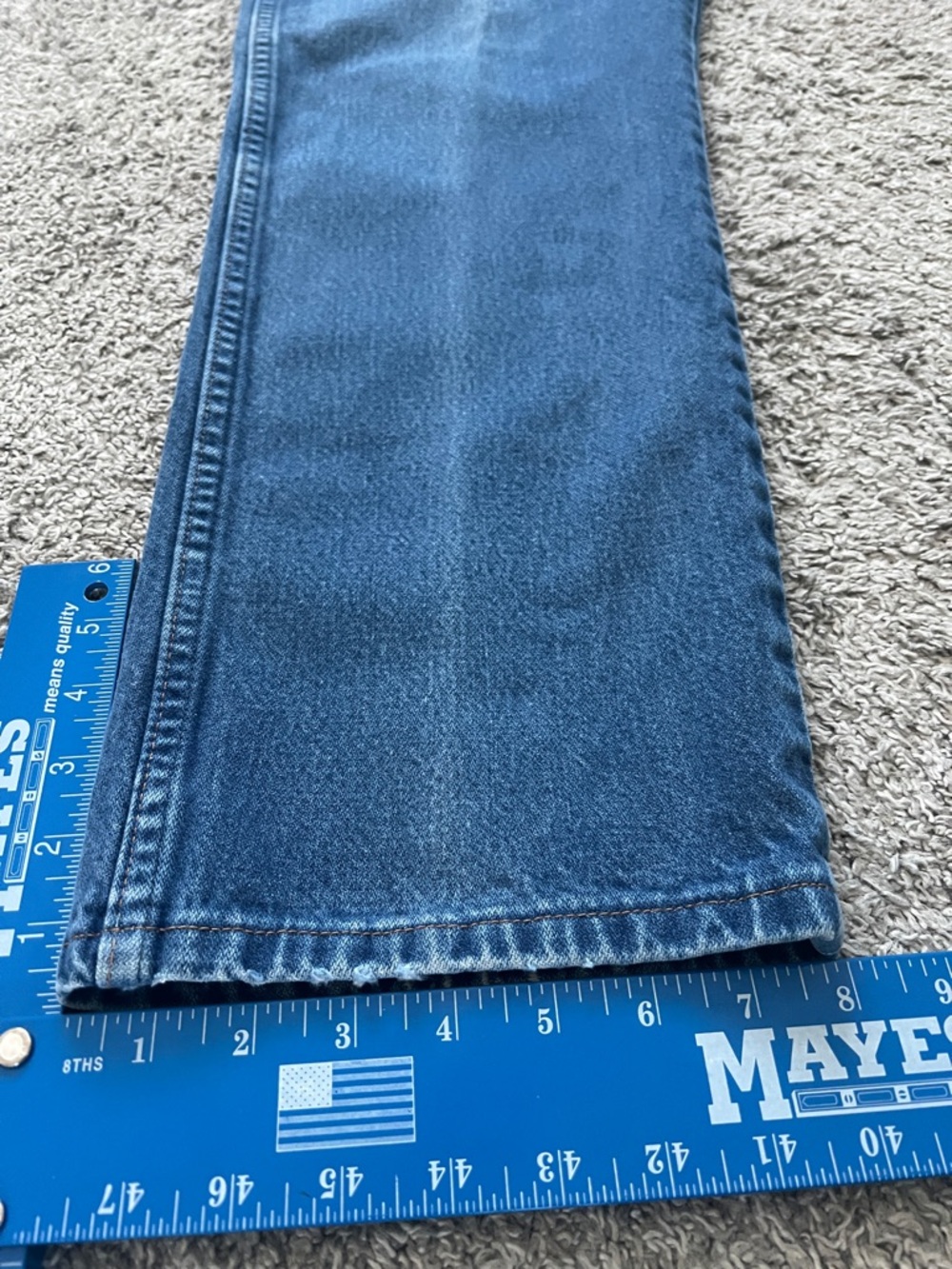 Wrangler 13MWZPW Cowboy Cut Men's Straight-Leg Blue Denim Jeans - Size 38x30 - Picture 12 of 13